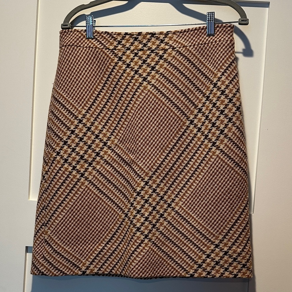 Tory Burch Jasmine Skirt in Camel Multi size 8